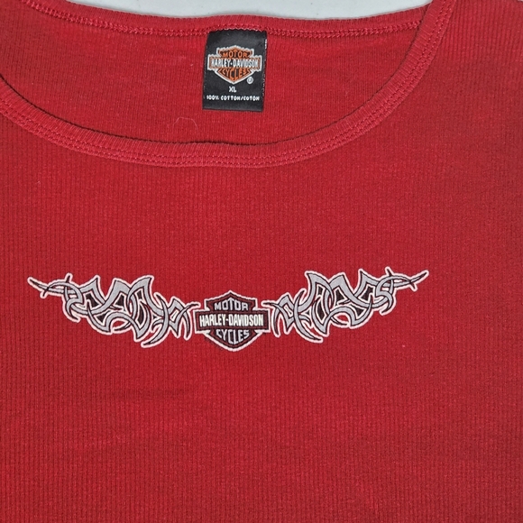 Harley Davidson Women's Ribbed Cotton Graphic Shirt - Women's XL Slimfit - Picture 3 of 5
